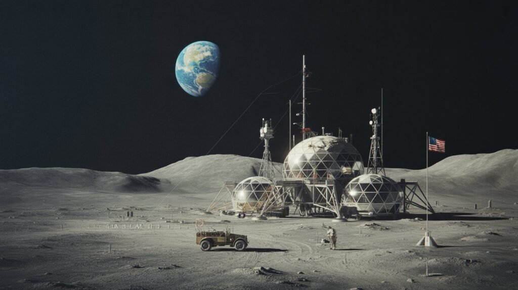 1960s U.S. military blueprint of a lunar base 1960s U.S. military blueprint of a lunar base