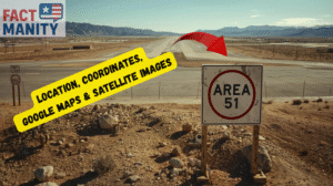 Aerial cinematic image of Area 51 at Groom Lake with runways and desert landscape. Find where is Area 51?
