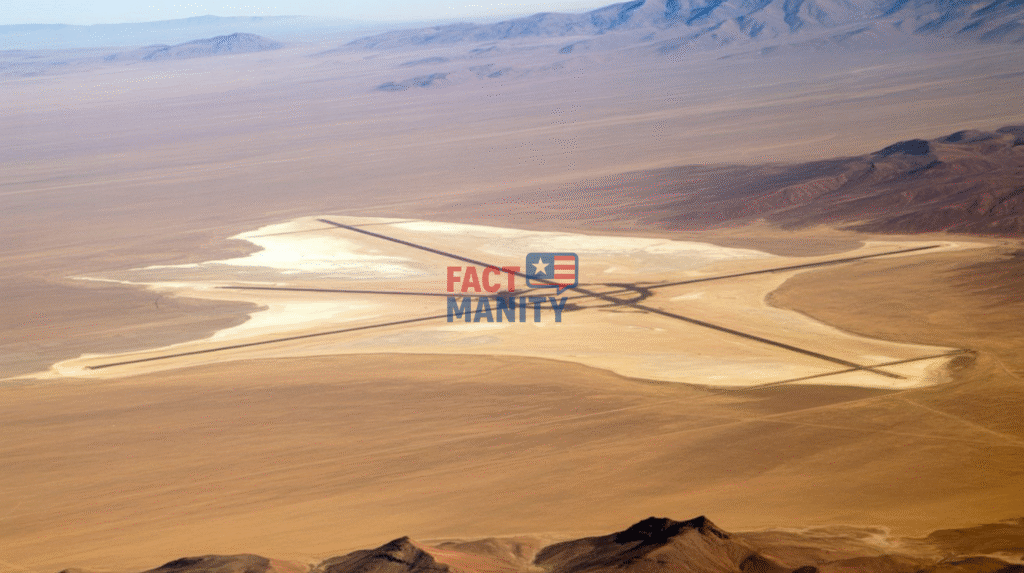 Satellite-style view of Area 51 at Groom Lake showing runways.
