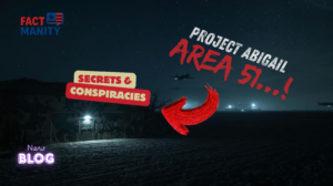 Cinematic nighttime view of Area 51 with glowing restricted-zone lights and mysterious underground facility atmosphere.