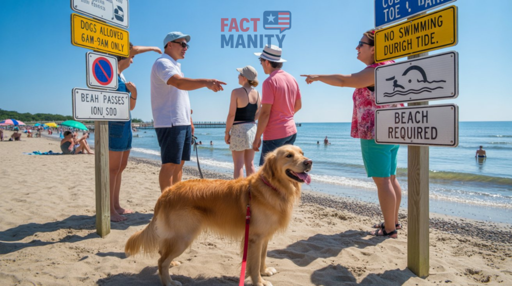 Connecticut beach leash ordinance example showing weird laws in Connecticut.
