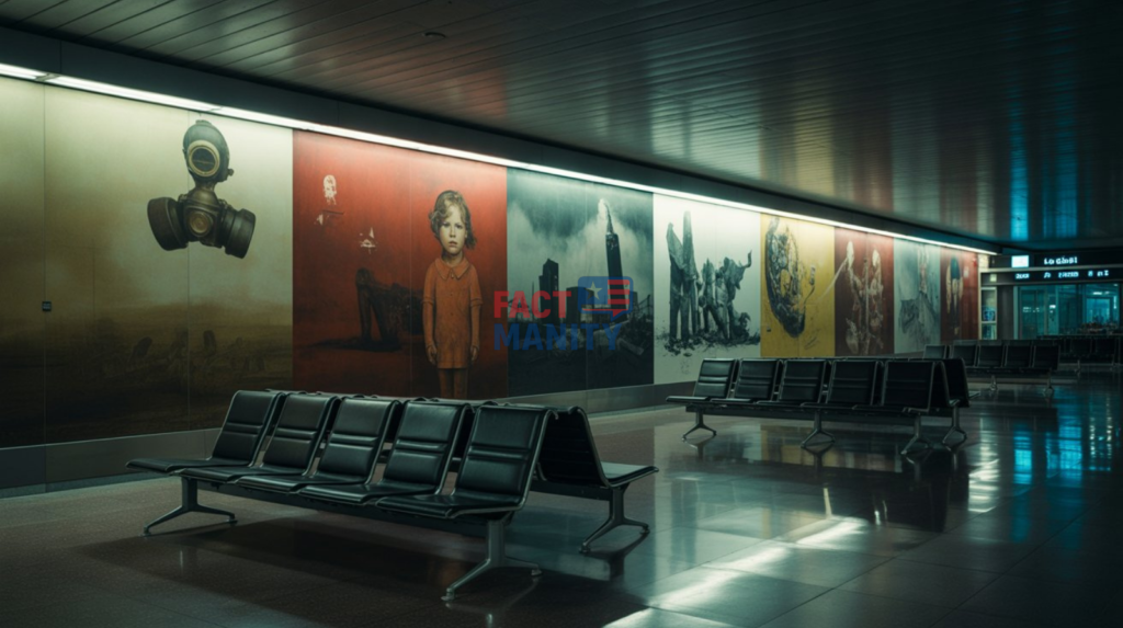 Denver airport murals conspiracy artwork at DIA