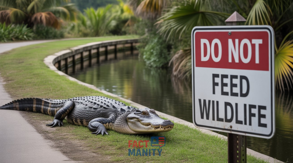 Feeding alligators illegal in Florida