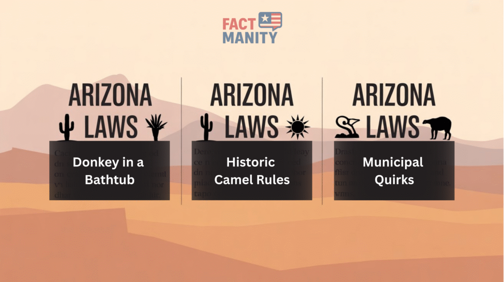 Infographic showing weird Arizona laws.