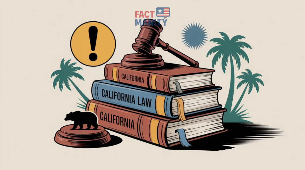 Old California law books representing outdated, strange legal clauses and weird laws in California.