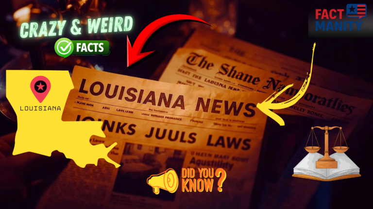 Old Louisiana courthouse at night with Mardi Gras colors representing historic and weird laws in Louisiana