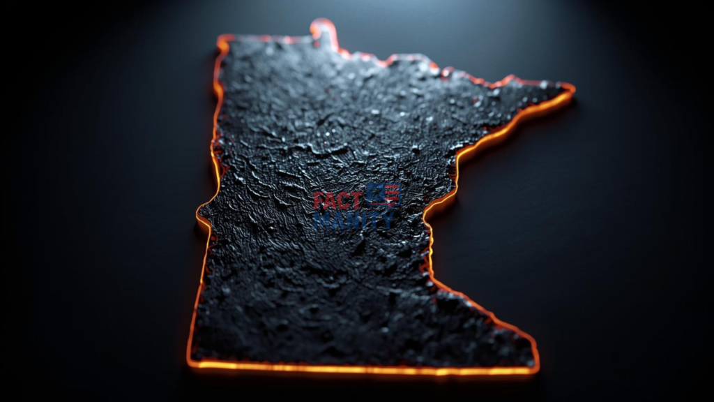 a map of Minnesota showing in 3d format