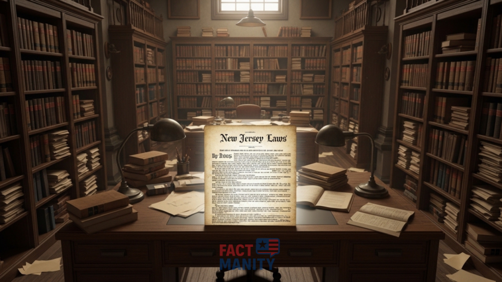 Historical explanation of weird 
laws in New Jersey preserved 
in legal archives 