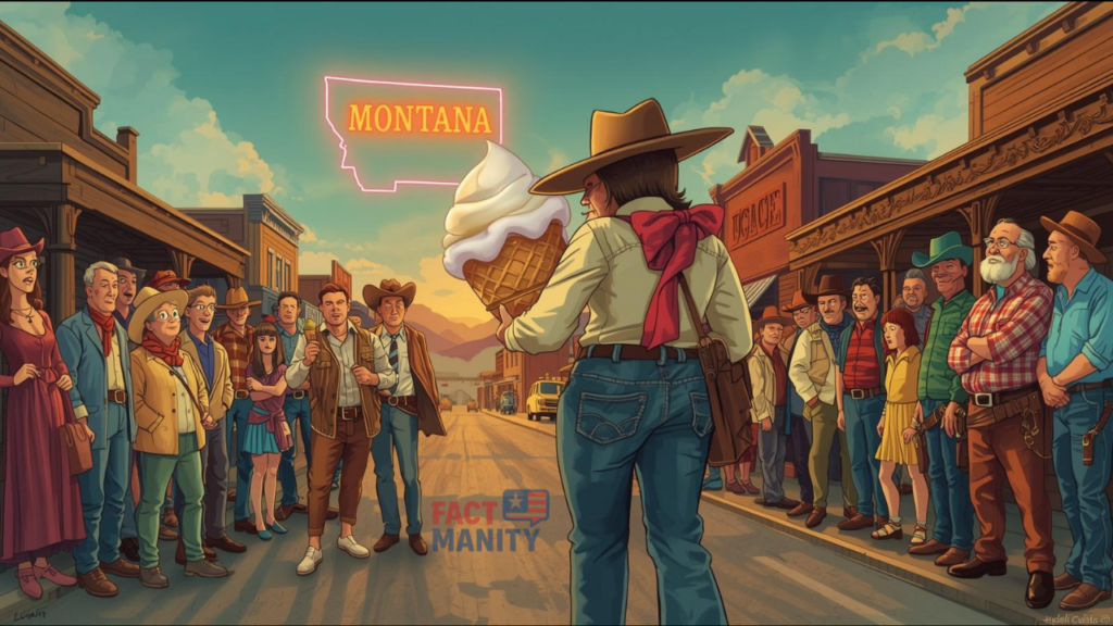 Ice cream cone myth representing the weird laws in Montana urban legend