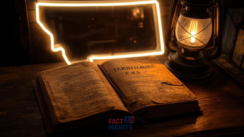 Outdated and archaic weird laws in Montana shown in an old territorial law book.