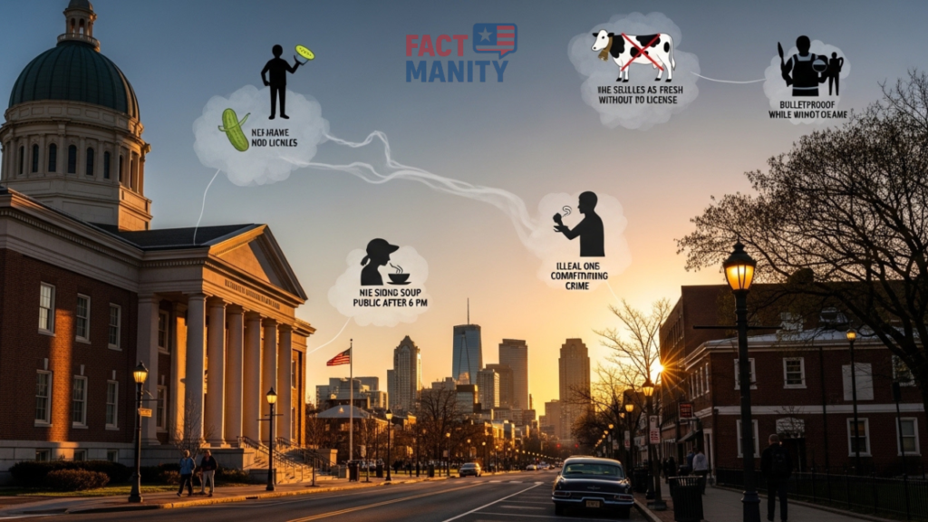 Reflection on weird laws in 
New Jersey and their history 