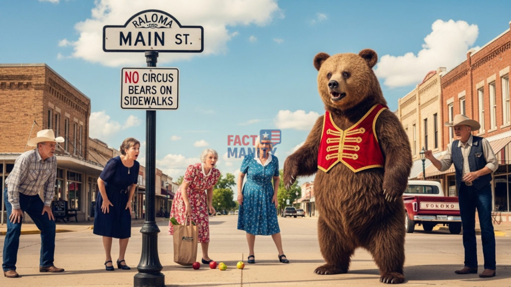 circus bear representing strange animal laws in Oklahoma