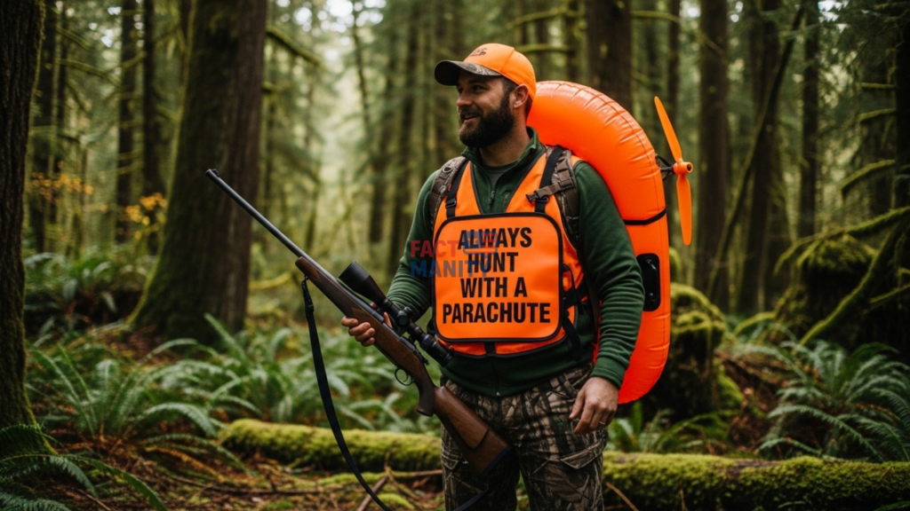hunter wearing blaze orange illustrating weird hunting laws in Oregon