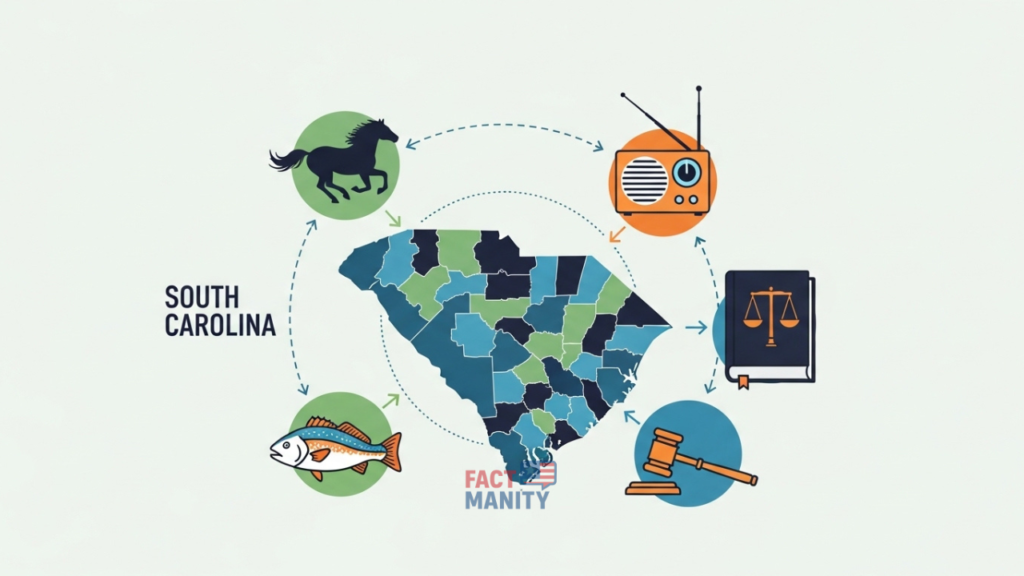 infographic showing weird laws in South Carolina