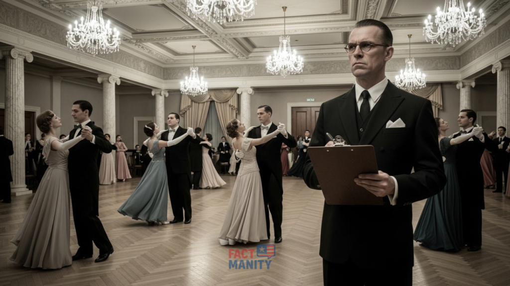 old dancing law in Pennsylvania illustrated in ballroom setting