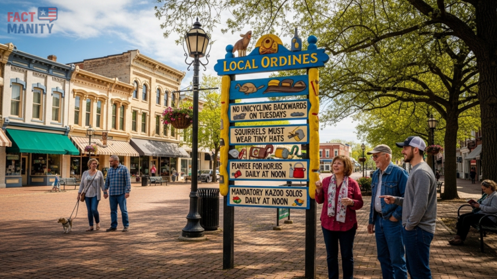small town ordinances representing weird laws in Ohio municipalities