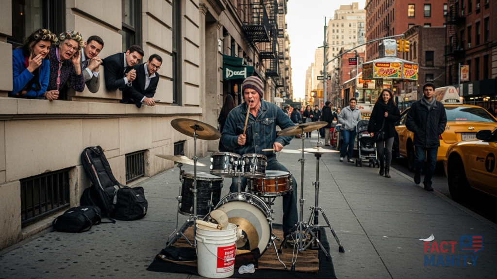street performance noise complaint example showing weird laws in New York