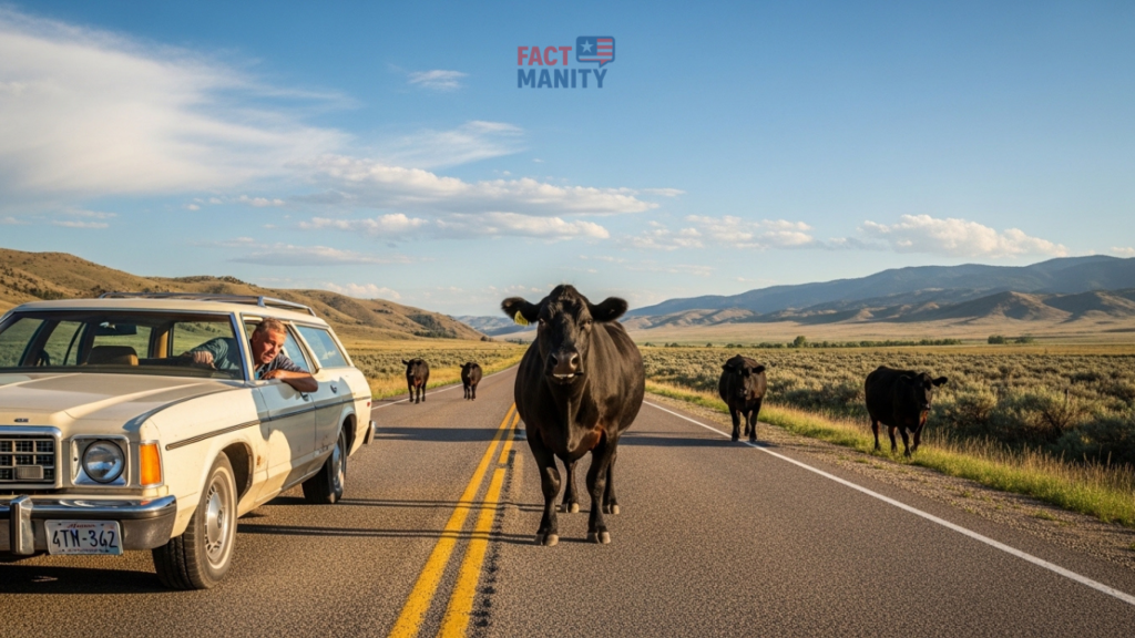 Weird laws in Wyoming about traffic and livestock crossings